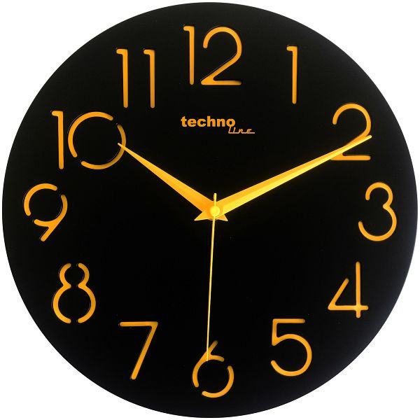 Horloge murale à quartz Technoline, cadre en plastique, dimensions : Ø 290 mm, WT 7230