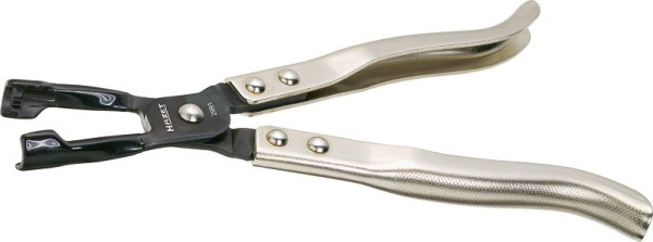 Pince Hazet pour bagues d'étanchéité de queue de soupape, mors trempés, dents longitudinales, dimensions / longueur : 250 mm, 2991