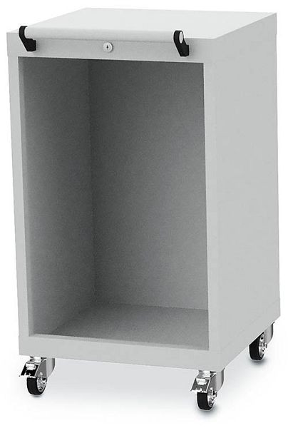 Boîtier d'armoire à tiroirs Bedrunka+Hirth, R 18-16, dimensions en mm (LxPxH) : 530 x 500 x 1030, 4 x roulettes pivotantes, dont 2 avec frein, Ø 80, 01.049M80