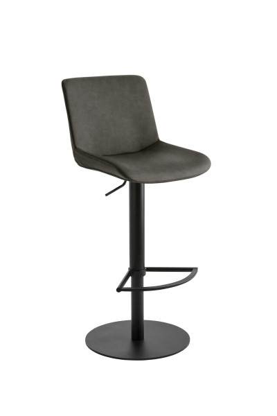 Mayer Sitzmöbel , structure noire, coque d'assise rembourrée, hauteur d'assise 53 - 79 cm, simili cuir, boue, 1387_03_26476