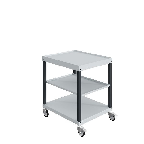 Chariot de transport SOFAME CAR, 3 étagères, L700 x P 815 x H 910 mm, bleu ciel RAL 5015, W020060013BIGC