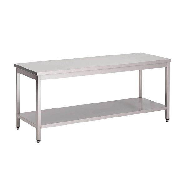 Table de travail Gastro M avec étagère 150cm de long, GN126