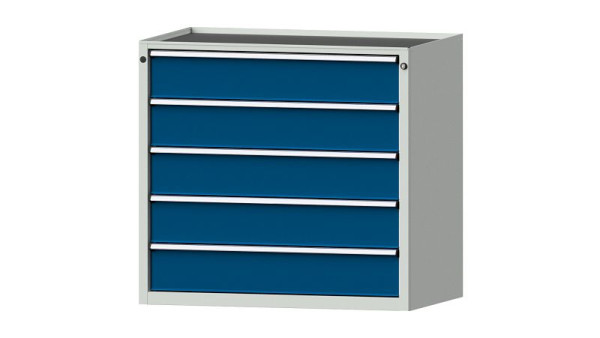 Armoire à tiroirs pour établis ANKE, modèle 3001 V, 1060 x 675 x 980 mm, RAL 7035/5010, baignoire, 611.400