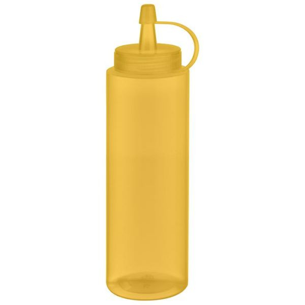 Flacons compressibles APS, paquet de 6, Ø 5 cm, hauteur : 18 cm, 260 ml, polyéthylène, jaune, avec couvercle à vis, avec bouchon, ouverture de remplissage : Ø 3 cm, 93251