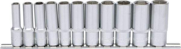 KS Tools Jeu de douilles hexagonales 3/8", longues, 11 pièces 8-19 mm, 911.0611