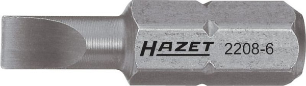 Embout Hazet, six pans plein 6,3 (1/4 pouce), profil fendu, 1,2 x 8 mm, 2208-11