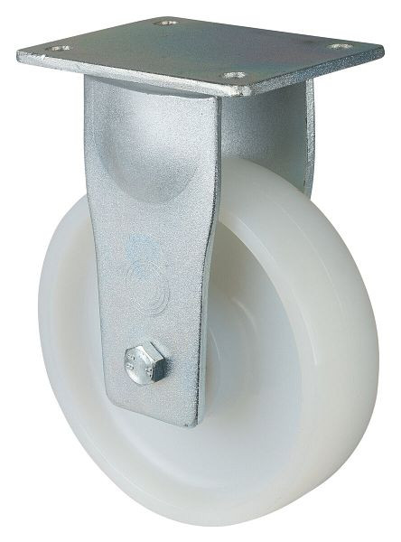 Roues BS Roulette robuste, roulette fixe, largeur de roue 50 mm, Ø roue 175 mm, capacité de charge 500 kg, bande de roulement/corps de roue en plastique, roulements à billes, RR110.B15.175