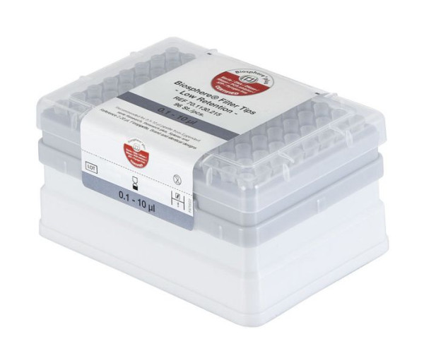 Pointe à filtre IKA, 10 µl, stérile, transparente, Tip xs box plus, 0020017820