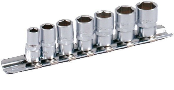 Jeu de douilles 1/4" Projahn sur rail 7 pièces, 4201