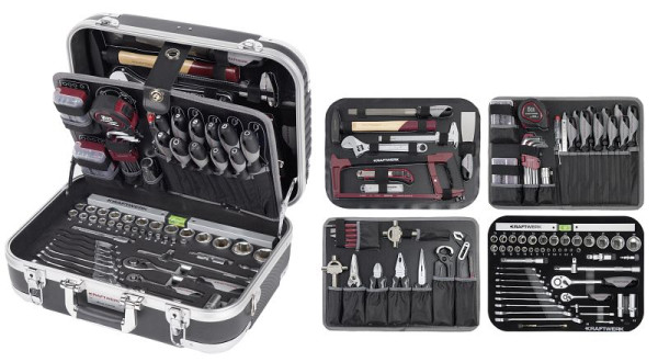 Mallette à outils Kraftwerk B100, ABS, 1/4 "+ 1/2", 170 pièces, 202.100.100