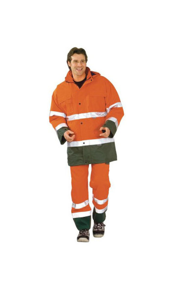 Parka haute visibilité Planam, orange/vert, taille L, 2058052