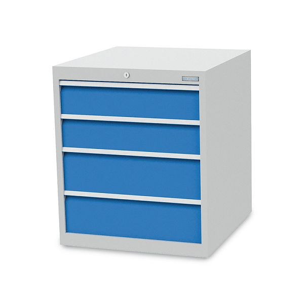 Armoire à tiroirs Bedrunka+Hirth, profondeur 736 mm, R 24-24, 4 x tiroirs, 705 x 736 x 819 mm, hauteur des panneaux en mm : 2 x 150, 2 x 200, 780/0022VB