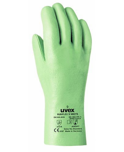 Gant de protection chimique uvex rubiflex S-NB 35S, Cat III, 35cm, taille. 9, unité centrale : 10 paires, 210-287