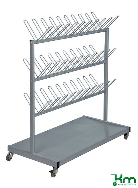 Chariot sèche-chaussures et bottes Kongamek, gris, 4 roulettes, KM125264