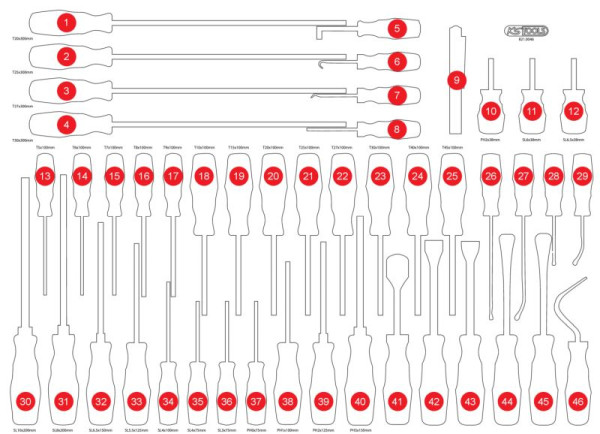KS Tools Insert en mousse vide pour 821.0046, 821.0046-97