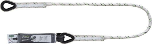 Longe Kratos avec absorbeur d'énergie en corde kernmantel 1,50 m sans mousqueton, FA3050015