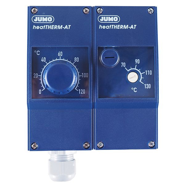 Thermostat double JUMO (TR / STB), 0 à 120°C et 70 à 130°C, capillaire 2000 mm, avec manchon de protection, 60003232