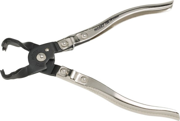 Pince pour colliers de serrage Hazet, par exemple sur les durites de carburant et les durites de ventilation du réservoir sur VW, AUDI, SEAT, ŠKODA, surface : nickelée, 798-14