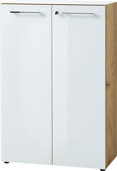 GERMANIA GW-MONTERIA classeur 4202 blanc/imitation chêne Navarra, hauteur 120 cm, 4202-242