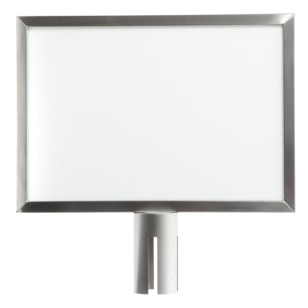 Tableau d'information ALLPAX STOPPO, horizontal, pour support à cordon, A3, argent mat, 10002114;604