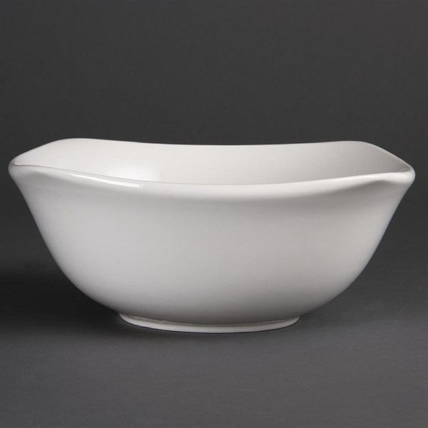 OLYMPIA Whiteware bols carrés arrondis 22cm, UE: 12 pièces, U175