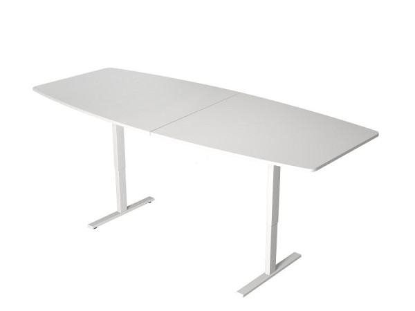 Table de conférence Kerkmann, Move 3, L 2500 x P 1050 mm, réglable en hauteur électriquement de 720 à 1200 mm, blanc, 10306010