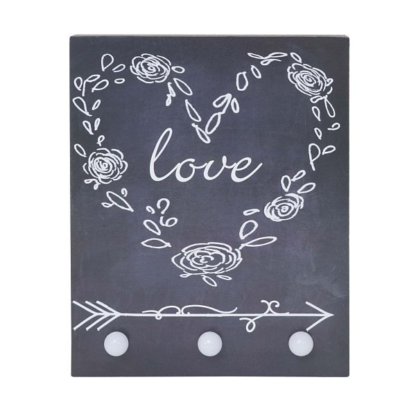 Mendler Ampoule LED tableau lumineux tableau, mural 25x20cm, Love, 57089