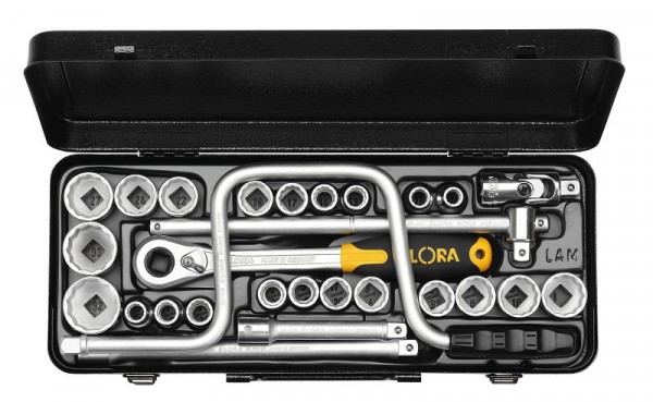 Jeu de clés à douilles ELORA 1/2 ", 12 points, 28 mm + AF, 770-LAMU, 0770530402000