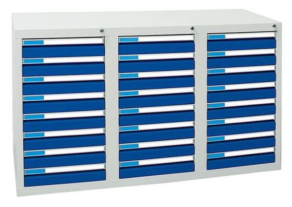 armoire à tiroirs émoussés série ESTA, RAL 7035/5010, 24 tiroirs (24x100 mm), 7603174