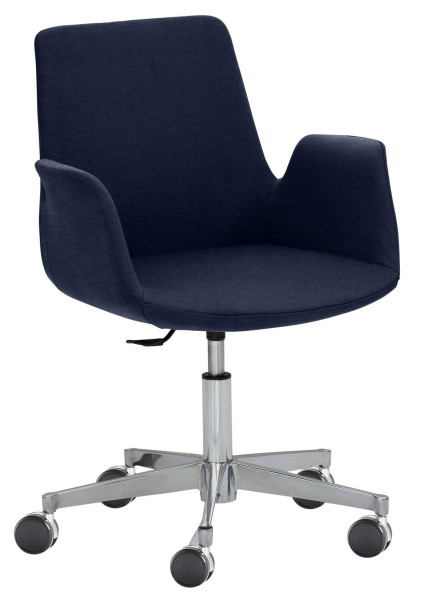 Fauteuil Mayer Sitzmöbel , avec piètement en aluminium (ø 61 cm), bleu foncé, 2010_01_30602