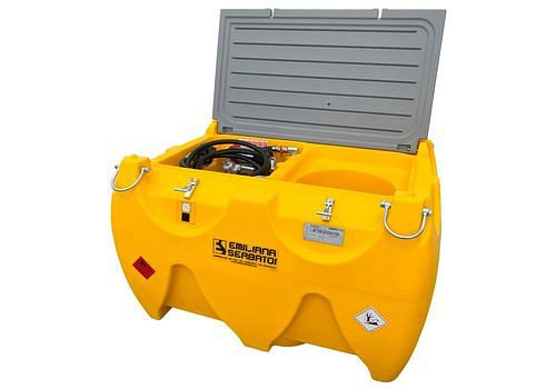 Système de réservoir mobile Emiliana Serbator pour diesel/AdBlue, 900+100 litres, avec pompe haut débit 12 V, 306128