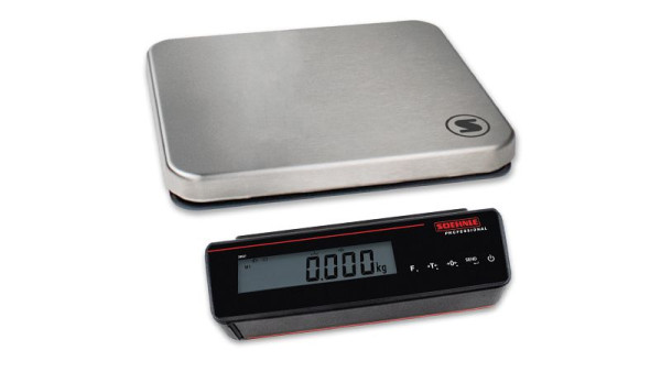 Balance de table Soehnle extra plate, charge maximale : 60 kg, incrément de chiffres : 20 g, 520x400 mm, IP42, 9066.03.001