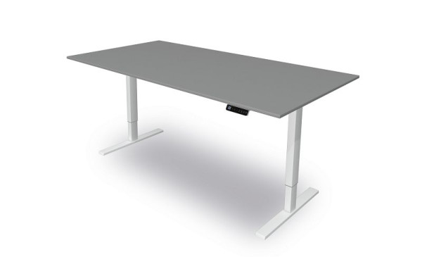 Table assis/debout Kerkmann L 2000 x P 1000 mm, réglable en hauteur électriquement de 720 à 1200 mm, Move 3, couleur : graphite, 10381612