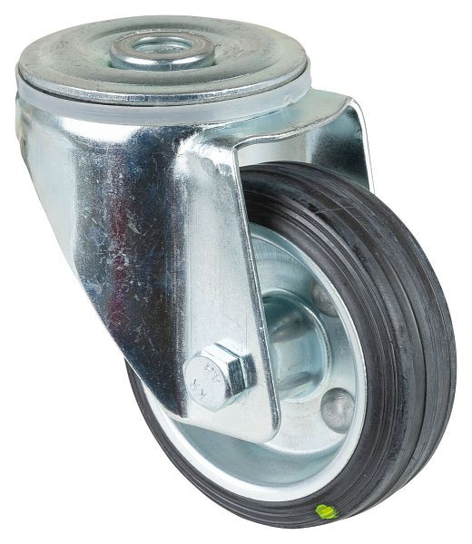 Rouleau de transport BS rollers, largeur 30 mm, Ø80 mm, jusqu'à 65 kg, bande de roulement en caoutchouc antistatique noir, roulement à rouleaux, lot de 2, L101.B58.080