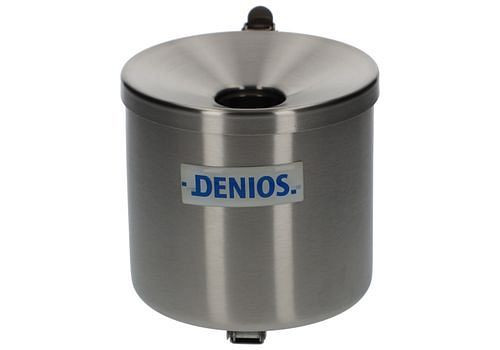 Cendrier mural auto-extinguible DENIOS en acier inoxydable, volume de 2,4 litres, 123-384