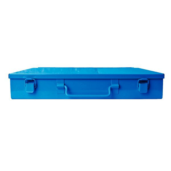 Boîte en tôle d'acier ADB/cassette vide sans insert, bleue, 88500