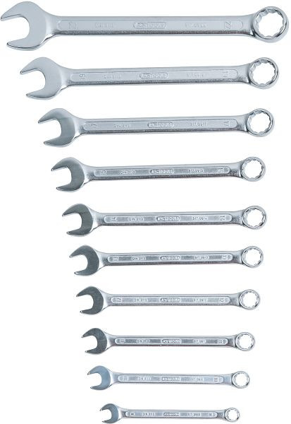 Jeu de clés mixtes KS Tools, coudées, 10 pièces 8-22 mm, 517.0080