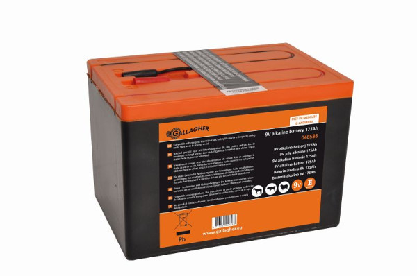 Pile alcaline Gallagher Powerpack 9V/175Ah - 190x125x160mm, 048588