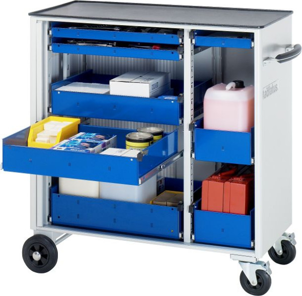 Chariot à outils RAU série adlatus modèle 10810, L1025 x P520 x H1080 mm, avec support métallique, 02-10810.11