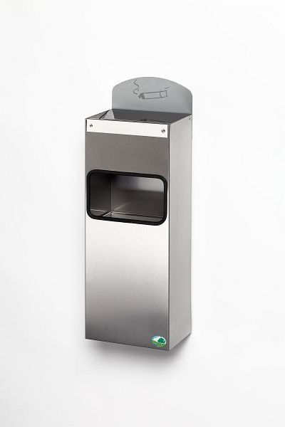 Cendrier mural VAR, acier inoxydable, avec enseigne, WH 51, 14983