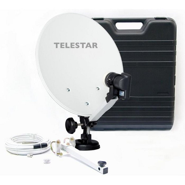 Ensemble complet de camping TLESTAR, système satellite en mallette comprenant un seul LNB et un câble coaxial de 10 m, 5102302