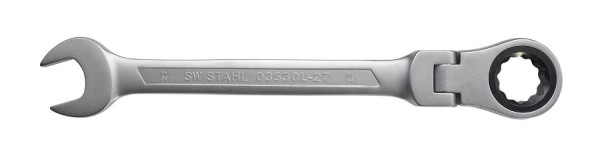 Clé mixte à cliquet SW-Stahl, 27 mm, avec articulation, 03530L-27