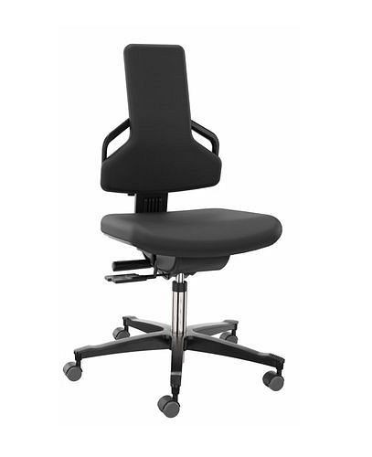 Chaise de travail Dauphin Premium, tissu noir, 266-913