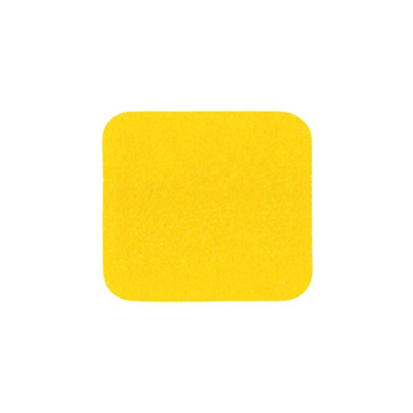 m2 Revêtement antidérapant Easy Clean, jaune, bandes individuelles 140x140mm, UE : 10 pièces, M3GV101401