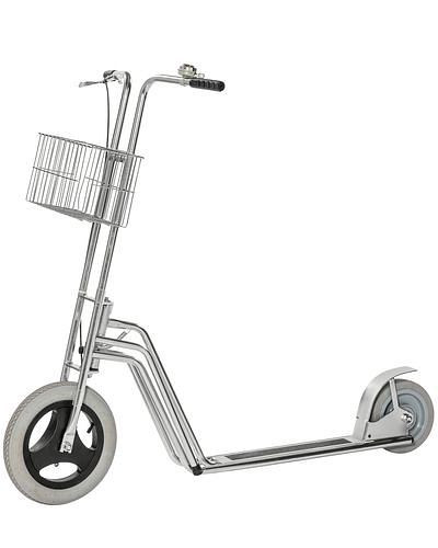 Trottinette de conduite Kongamek KM Scooter2, 2 roues pneumatiques, avec panier, cloche et frein à tambour, 255374