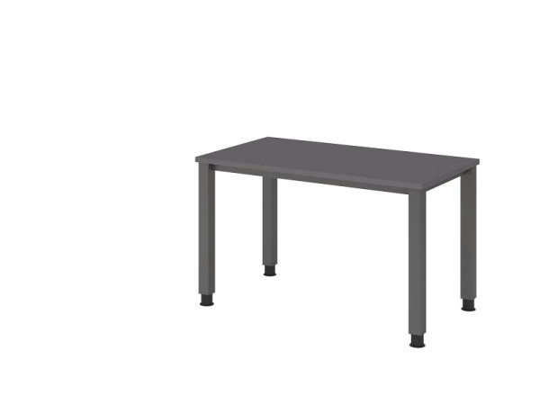 Bureau Hammerbacher 4 pieds carré 120x67cm graphite/graphite, VQS612/G/G