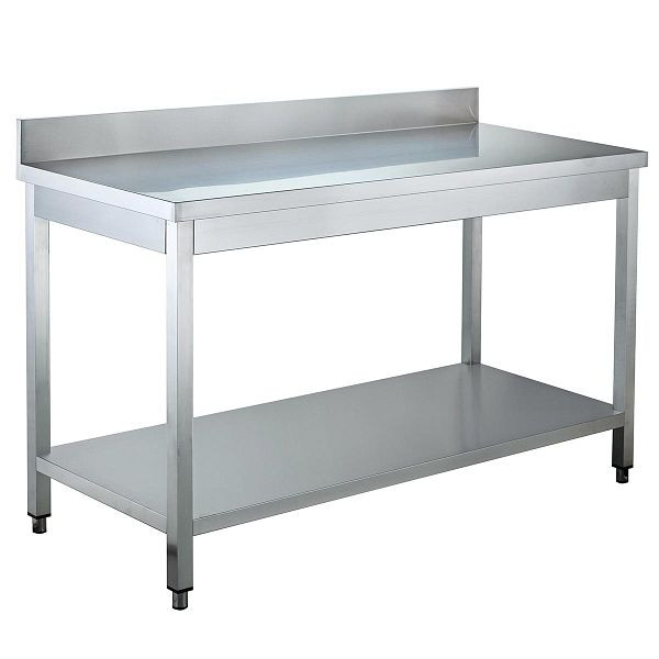 Table de travail Vaiotec EASYLINE 600 / avec piètement et dosseret L: 2000 mm, 10049