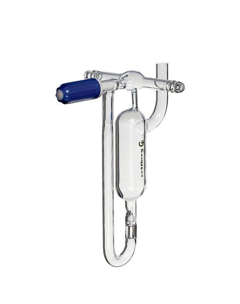 Soupape de surpression Rettberg, soupape PTFE, passage 0 - 3 mm, 2x olive 8 mm, pour travail à l'azote, verre borosilicaté 3.3, 134030000