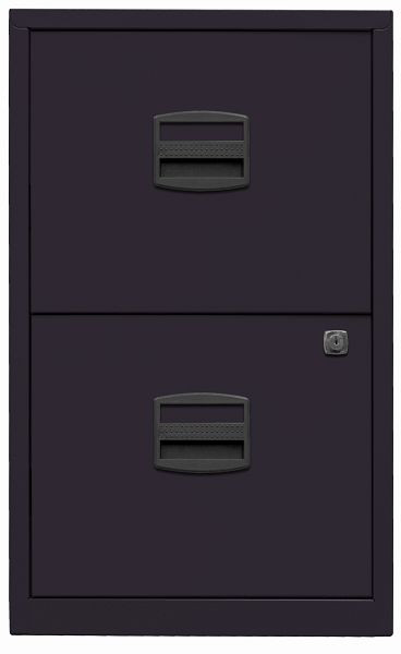 Classeur suspendu Bisley PFA, 2 tiroirs HR, noir, PFA2633