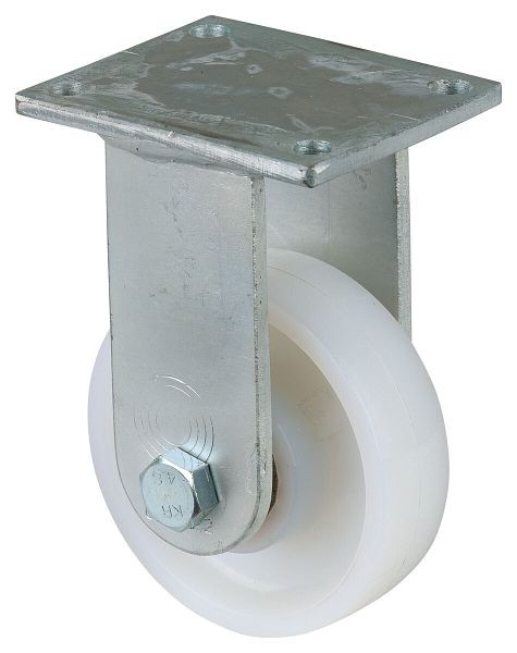 BS Rolls Roulette pour charges lourdes, roulette fixe, largeur de roue 30 mm, Ø roue 100 mm, capacité de charge 175 kg, bande de roulement/corps de roue en plastique, roulements à billes, RR110.B15.100